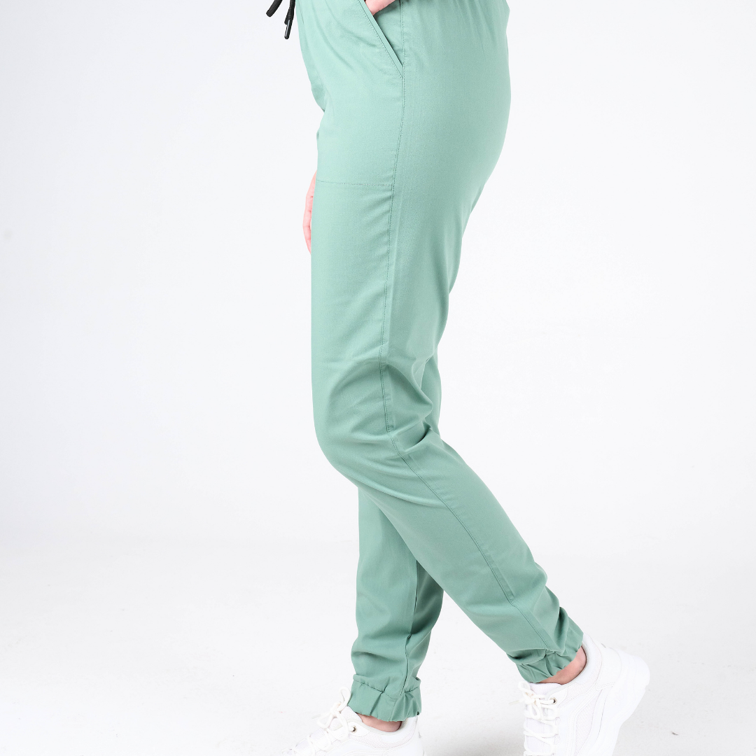 Label Yeşil Doktor Hemşire Medikal Cerrahi Takım Üniforma Scrubs -Lüx Likralı