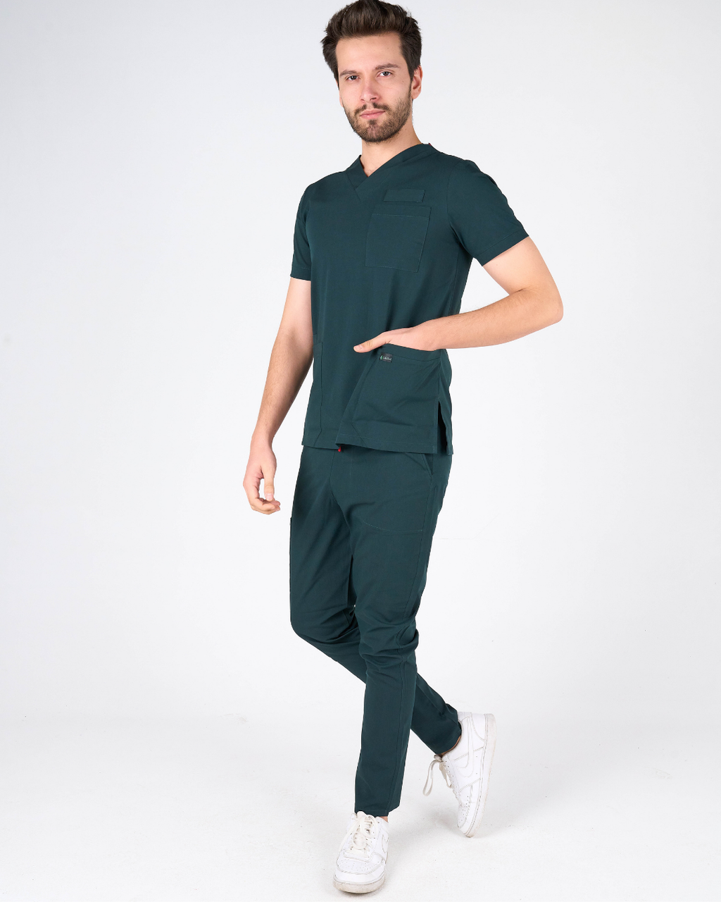 Cabrio Modern Classic Ördek Yeşili Cerrahi Üniforma Takım