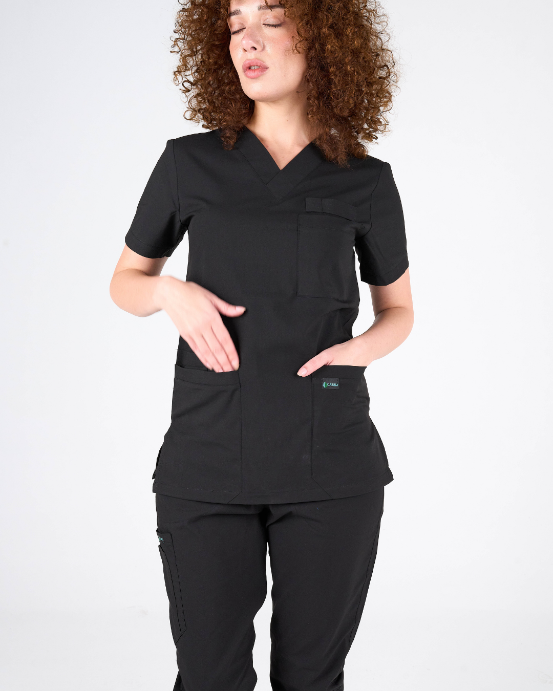 Cabrio Modern Classic Siyah Cerrahi Üniforma Takım