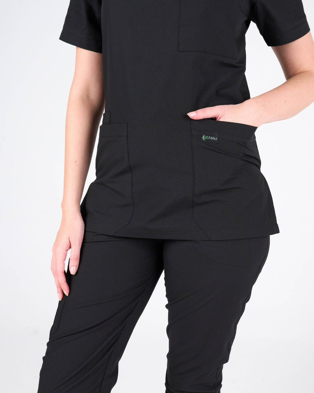Cabrio Modern Classic Siyah Cerrahi Üniforma Takım