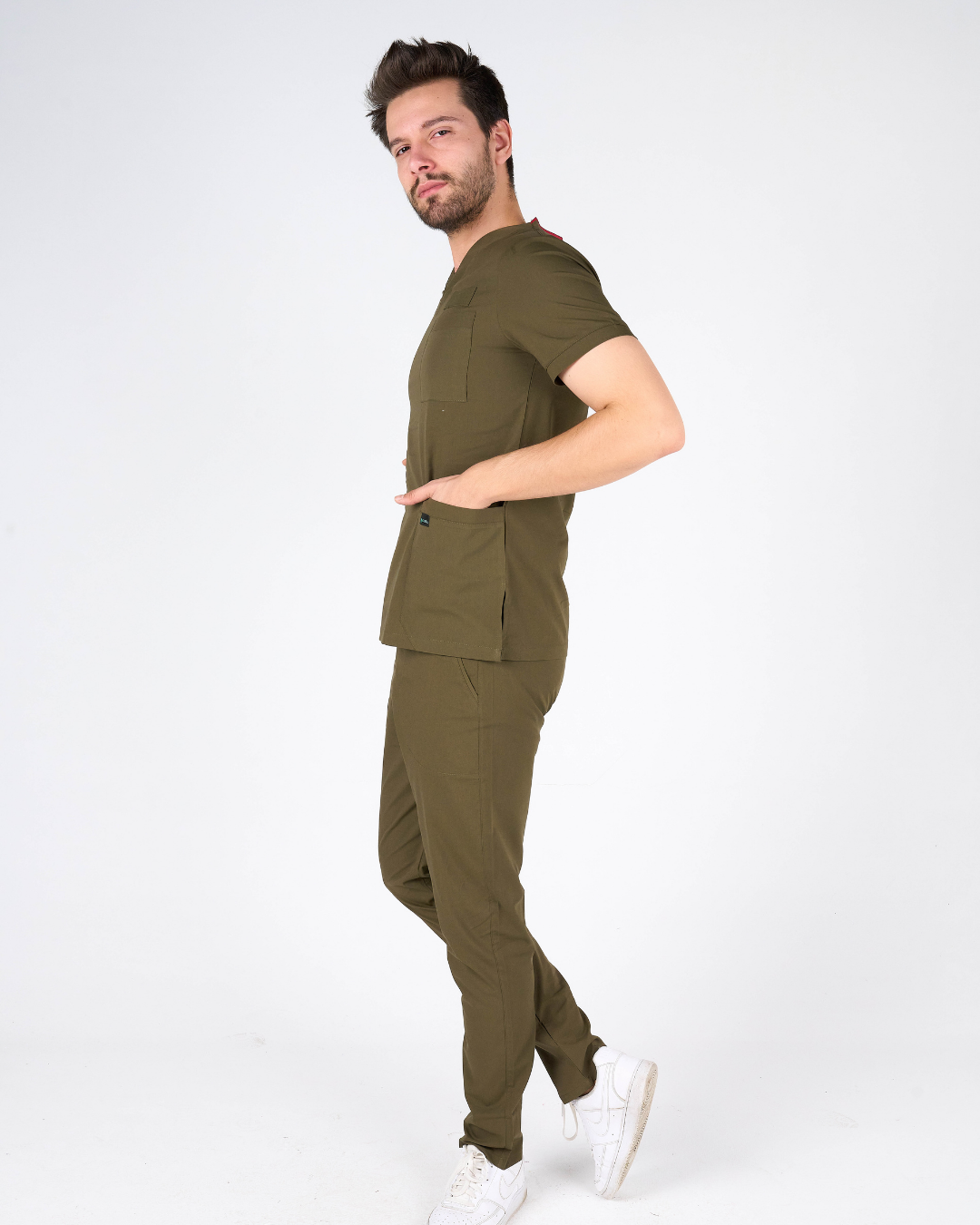 Cabrio Modern Classic Haki Cerrahi Üniforma Takım